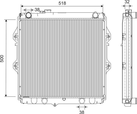 VALEO 701265 Radiator motorkjøling