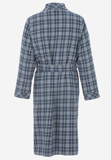Rutete morgenkåpe i flanell