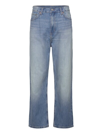 Weekday Galaxy Mid Rise Loose Straight Leg Unisex Jeans Blue 29 x 32