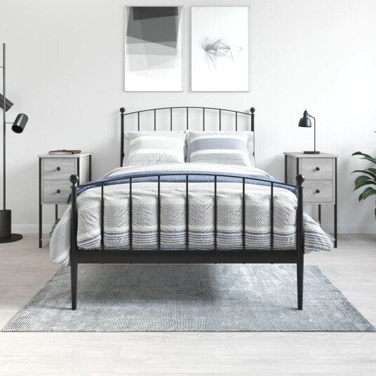 vidaXL Nattbord 2 stk grå sonoma eik 32x42x70 cm konstruert tre