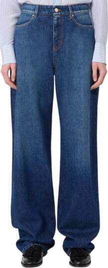 Max Mara Studio Dame Jeans Blå 2XL,