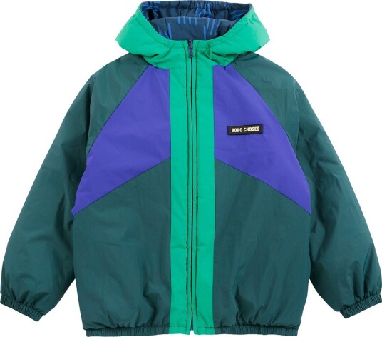 Bobo Choses Almost Moiré All Over Reversible Anorak Navy 148
