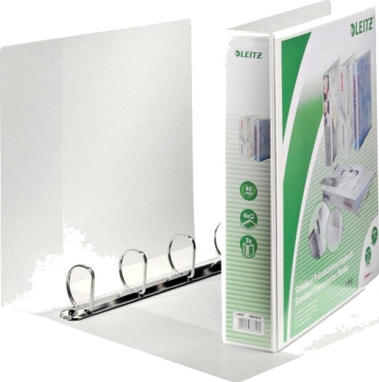 Leitz Presentasjonsringpermer 4 Ringer Din A4 6,3 Cm Hvit Leitz Presentasjonsringpermer 4 Ringer Din A4 6,3 Cm Hvit