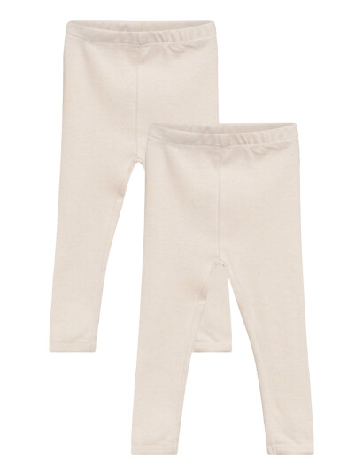 Copenhagen Colors Melange 2-Pack Leggings - Cream - 56
