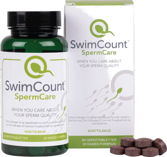 SwimCount SpermCare depottabletter 60 stk SwimCount SpermCare depottabletter 60 stk