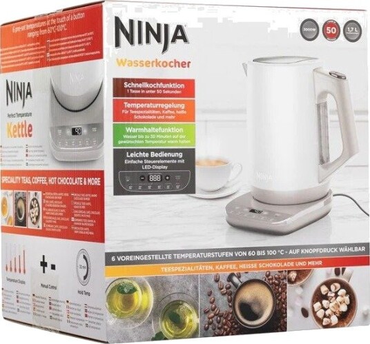 Ninja Vannkoker KT200EUWH - kettle - Hvit - 3000 W