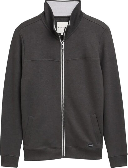 Tom Tailor Sweat Jacket With Cutline DARK GREY MELANGE L