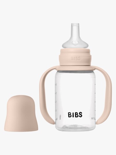 BIBS 150 ml Tåteflaske med Drikketut og Håndtak - Blush