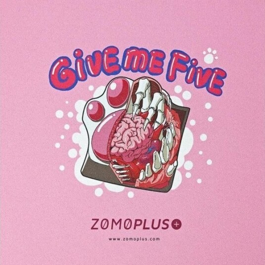 Zomo Give Me Five Gaming Musematte 500 × 420 mm Pink