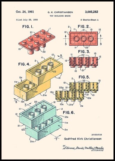 Lego Colors Poster Plakat / 100x150cm