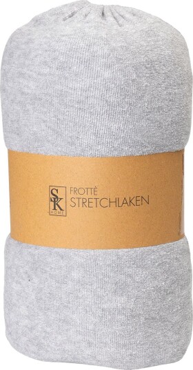 SK Home Frotte stretchlaken 120x200 Gråmelert 120x200