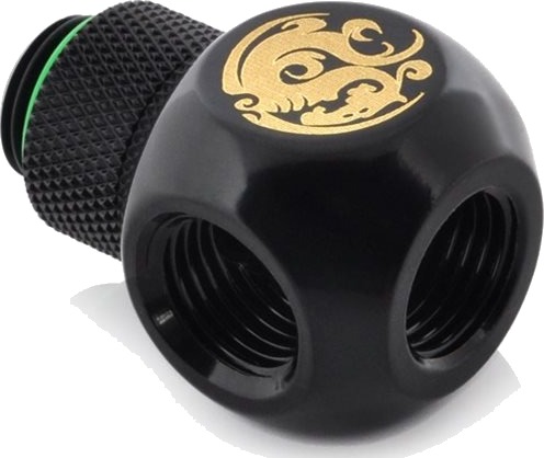 Bitspower G1/4 Q Rotary IG1/4 x3 matt svart BPMBQRC
