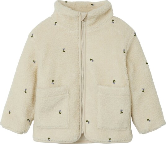 Name It Fleecejakke Teddy NmnMagot Tåke/Flower Name It 3 år 98 Fleecejakke Beige