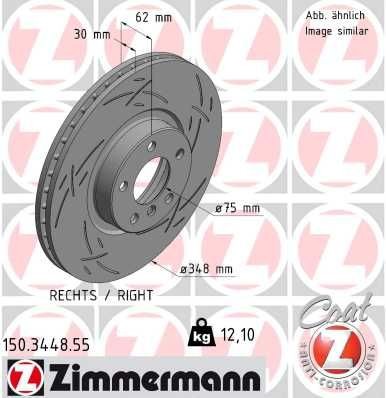 Bremseskive ZIMMERMANN 150.3448.55