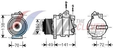 AC-kompressor AVA COOLING SYSTEMS MSAK560