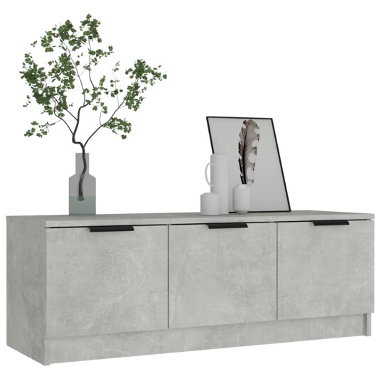 vidaXL TV-benk betonggrå 102x35x36,5 cm konstruert tre