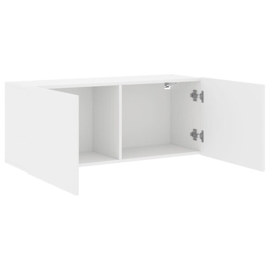 vidaXL Vegghengt TV-benk hvit 100x30x41 cm 8721012255500 vidaXL Vegghengt TV-benk hvit 100x30x41 cm 8721012255500