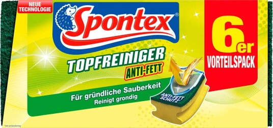 Spontex Anti-Fett Skuresvamp (6 stk)