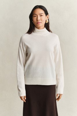 Gant Superfine Lambswool Mockneck   CREAM   L