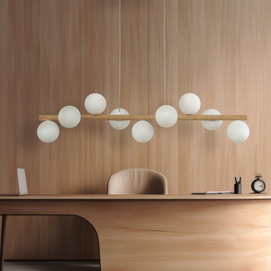 TK Lighting Estera hengelampe opalglass tre 9 lyskilder TK Lighting Estera hengelampe opalglass tre 9 lyskilder