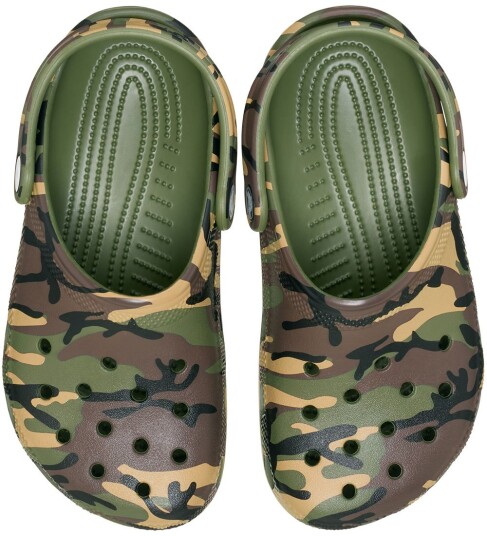 Crocs Army Green/Multi Classic Camouflage Clog 30 31