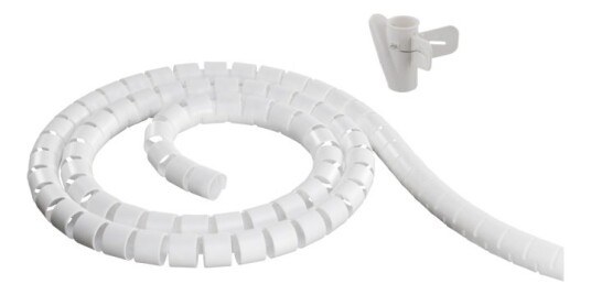 Deltaco Kabelstyringsrør 20m Nylon 25mm Hvit med Verktøy