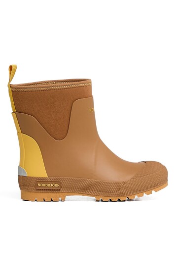 Nordbjörn Viskan Fôrede Gummistøvler Tobacco Brown/York Yellow 31