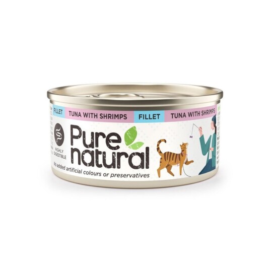 Purenatural Tuna Fillet With Shrimps 70G