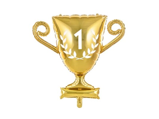 Gullfarget Pokal Folieballong 64x61 cm