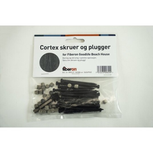 Fiberon Skruer cortex beach house 25 stk skruer, plugger og bits