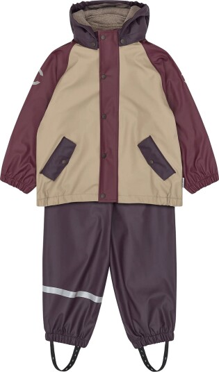 Mikk line Pu Rain Set + Fleece/Susp. 104 PLUM PERFECT 80