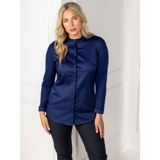 Le Nouveau Chef Kokkejakke Jolie 3XL Blå med stretchstoff og unik passform