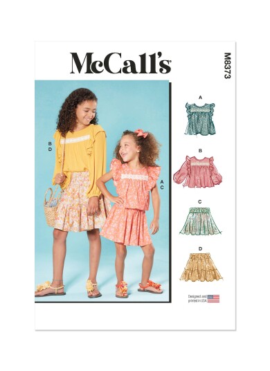 McCall's 8373 - Topp, Bluse & Skjørt CHJ (7-8-10-12-14)