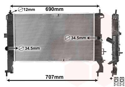 Radiator VAN WEZEL 37002346