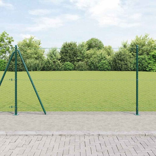 Gjerde med innlegg. grønn 1.2 x 100 m PVC belagt stål