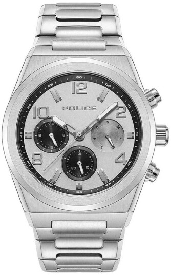 Police Herreklokke PEWJK2226704 Salkantay Sølvfarget/Stål Ø45 mm