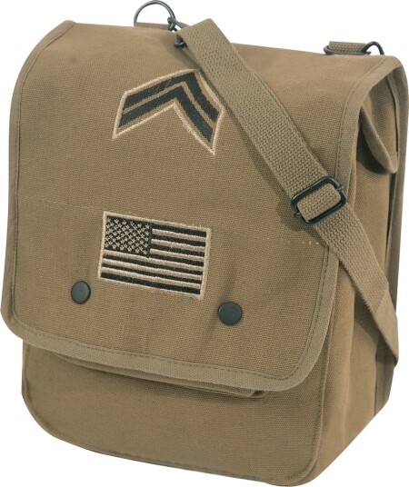 Rothco Canvas Map Case skulderveske med lapper Oliven, Grønn Rothco Canvas Map Case skulderveske med lapper Oliven, Grønn