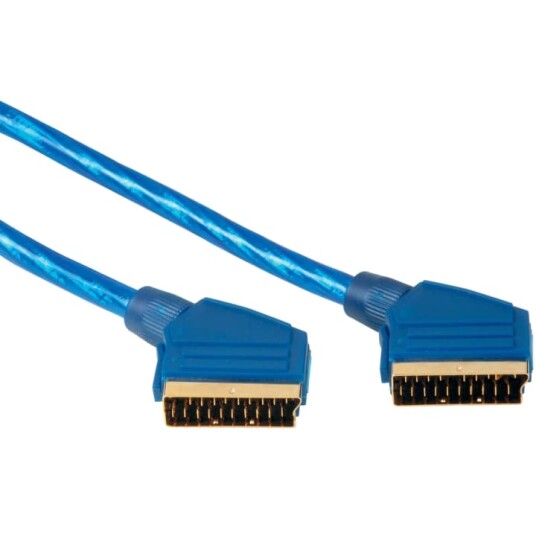 Hama 1,5m Scart Kabel 21-Pin Blå Gull