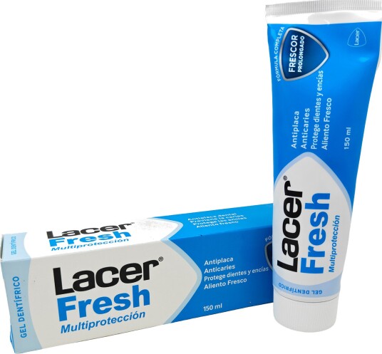 Lacer Fresh Multiprotection tannkremgel mot dårlig ånde stor tube 150 ml.