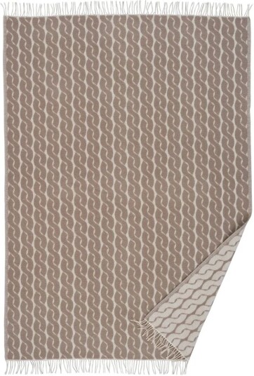 Klippan Yllefabrik Knit ullpledd 130x200 cm Sand