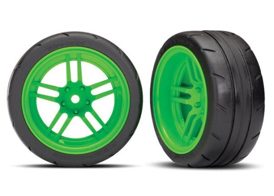 Traxxas 8374G Tires & Wheels Response 1,9" Touring Green Rear VX