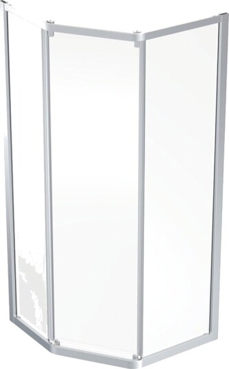Contura Shower Showerama dusjvegg, 89x89 cm, klart glass, aluminiumsprofil Contura Shower Showerama dusjvegg, 89x89 cm, klart glass, aluminiumsprofil