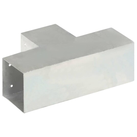 Stolpesko 4 stk T form galvanisert metall 101x101 mm