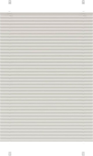plisségardin lys grå 90x100 cm Stoff Bredde 89,4 Polyester