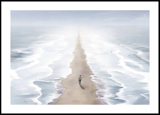 Surreal Path Between Seas Plakat Plakat / 70x100cm Surreal Path Between Seas Plakat Plakat / 70x100cm