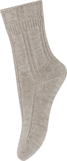 MP Sokker Ull Strikk Light Brown Melange MP 19/21 Sokker Beige