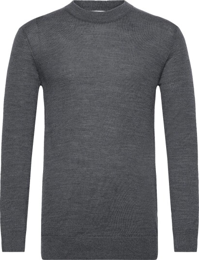 Knowledge Cotton Apparel Merino Crew Neck Sweater DARK GREY MELANGE XXL Knowledge Cotton Apparel Merino Crew Neck Sweater DARK GREY MELANGE XXL