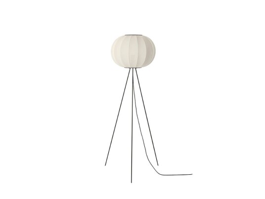 Made By Hand - Knit-Wit 45 Round Gulvlampe Høy Pearl White