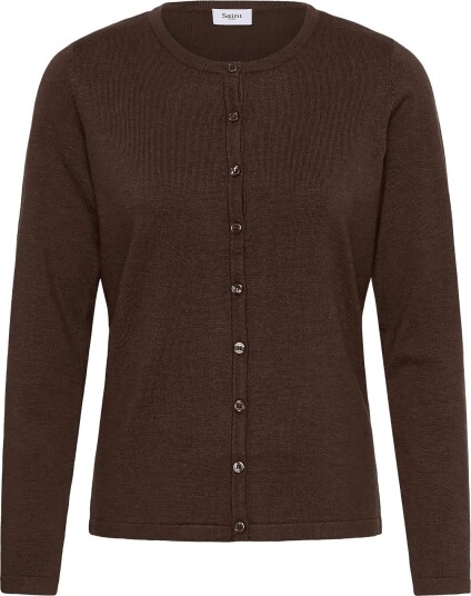 Saint Tropez A8661 Milasz R Neck Cardigan Brown L