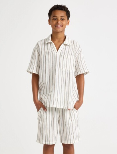 Lindex Shirt In Cotton Gauze Cream 170 Lindex Shirt In Cotton Gauze Cream 170